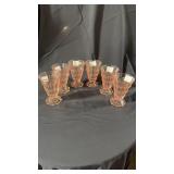 Indian glass co tea room pink depression tumbler