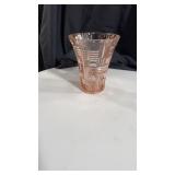 Anchor hocking  vase pink depression