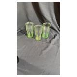 3 uranium glasses