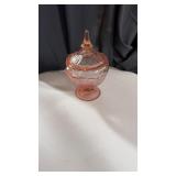 Candy dish pink depression
