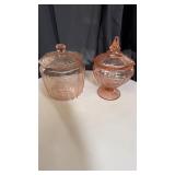 Cooke had and candy dish pink depression