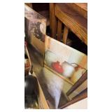 Canvas print and mirror