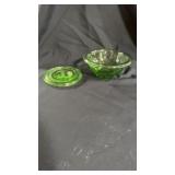 Hazel atlas Uranium bowl with lid