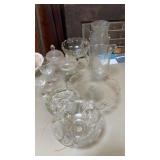 Clear glassware grouping