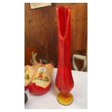 Red vase