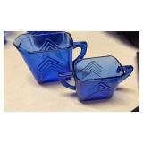 Cobalt pitcher/ sugar