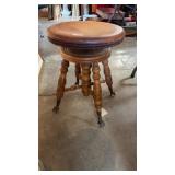 Claw foot piano stool