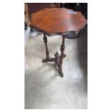 Walnut Scalloped lamp table