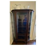 Oak Bow Front China Cabinet