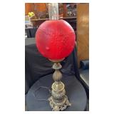 Red globe lamp