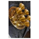 Gorham tray/ goblets