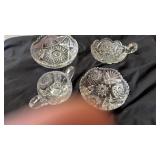 Clear relish trays etc