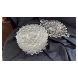Fostoria plate/ 8 saucers