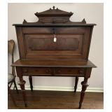 Walnut Flamed front Ladies desk