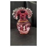 Cranberry vase 10ï¿½ Mary Gregory