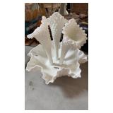 Milk glass epergne