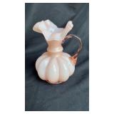 Fenton rose overlay melon pitcher 6ï¿½