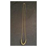 14K necklace 13 gold beads