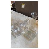 Clear saucers/ vases