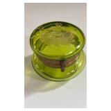 Lime green dresser jar 2ï¿½