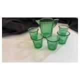 Uranium Childs pitcher/ glasses