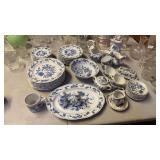 Blue Danube set of dishes only