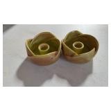 Pottery candle holders