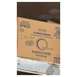 2 boxes plastic plates