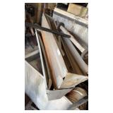 2 saw horses/ magnet roller