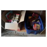 2 totes tapes/ misc