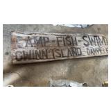 Gwinn Island wooden sign