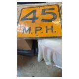 45 MPH sign