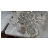Clear serving pieces