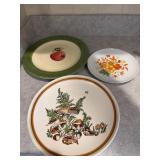 Retro stoneware plates