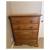 Oak chest 5 drawer