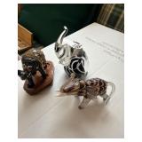 Elephant paperweight etc