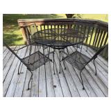 Iron table/4 chairs/ stand