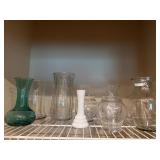Milk glass vase etc