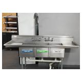 3 Compartment Sink w/2 Drainboards, 78" (231) $700