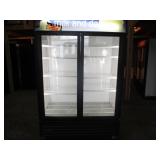 (342) True 2 Door Glass Refrigerator $1800