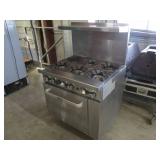 CookRite SS 6 Burner Range w/ Oven (408) $800