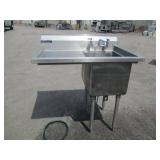 38"x30" S/S (1)Bay Sink w/Left SBD & Faucet ($350)
