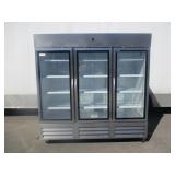 New S&D Stainless Three Door Refrigerated Merchand