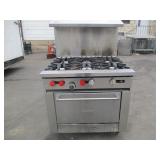 Sun Fire 6 Burner stove With  Ovens Gas