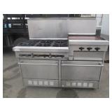 Sun Fire 6 Burner stove With 24" Griddle And Two