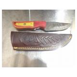 Custom Handmade Damascus Steel Cowboy Knife New 8"
