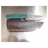Custom Handmade Damascus Steel Cowboy Knife New 8"