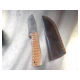 Custom Handmade Damascus Steel Cowboy Knife New 8"