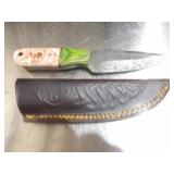 Custom Handmade Damascus Steel Cowboy Knife New 8"