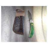 Custom Handmade Damascus Steel Lock Blade Knife Ne